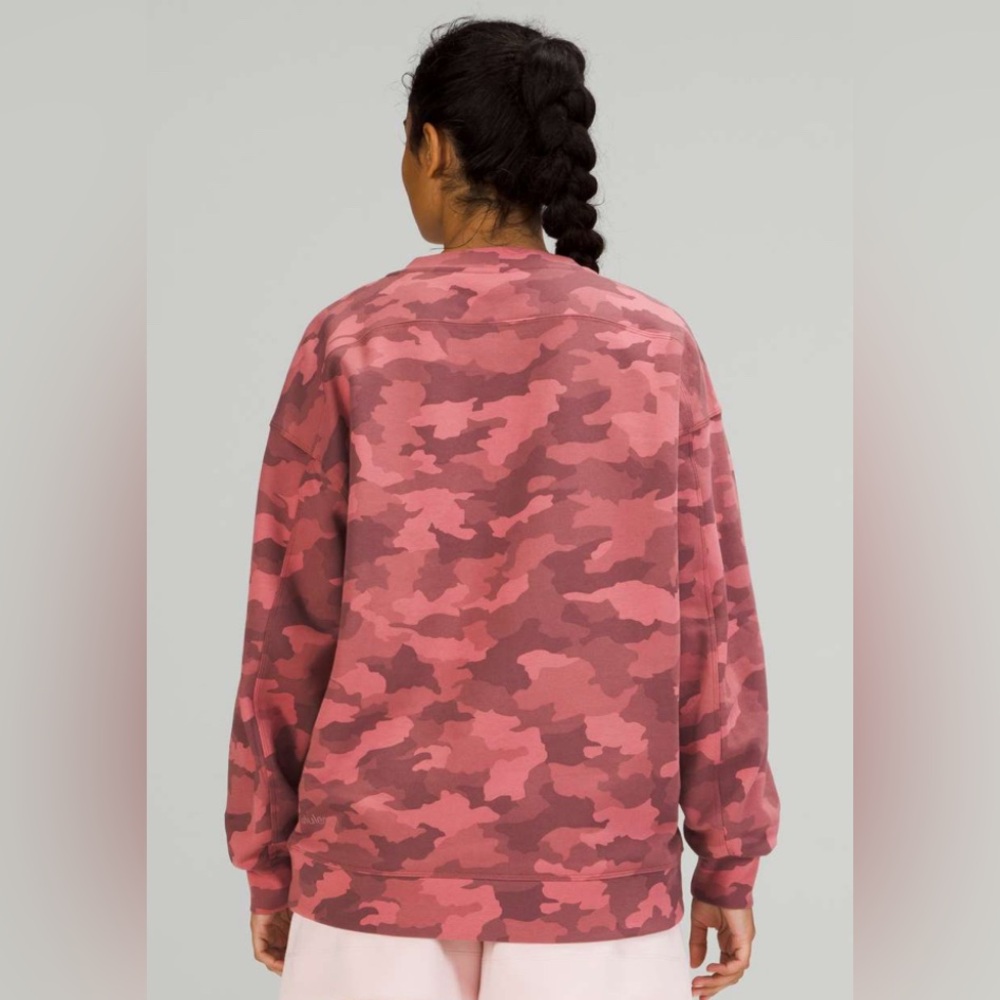 Lululemon Perfectly Oversized Crew Heritage 365 Camo Brier Rose Multi Sz 16! - Picture 2 of 8